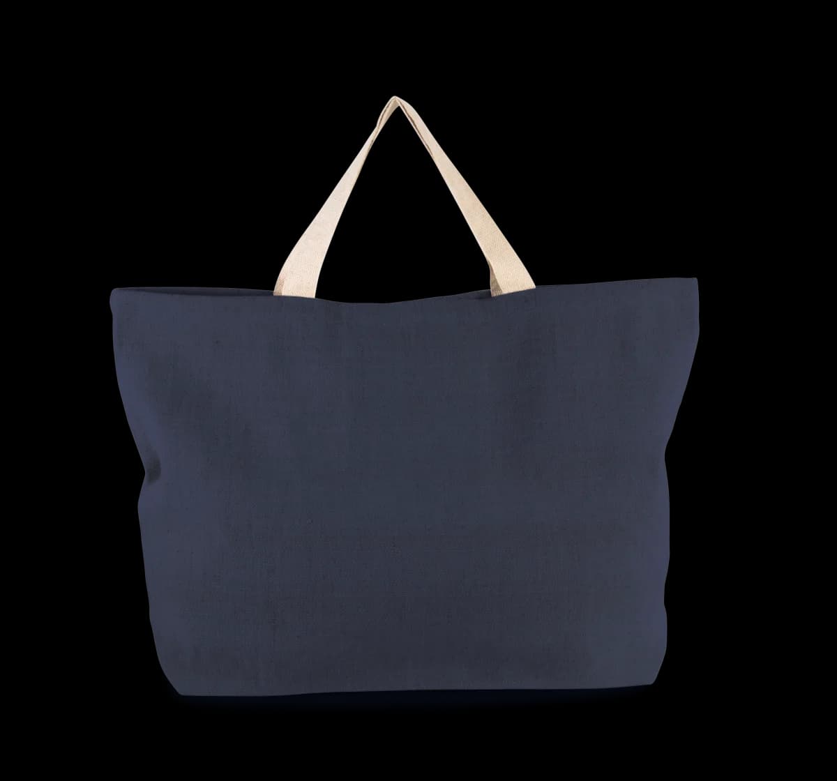 Grand sac de shopping fourre-tout esprit rustique — Navy — vue 1