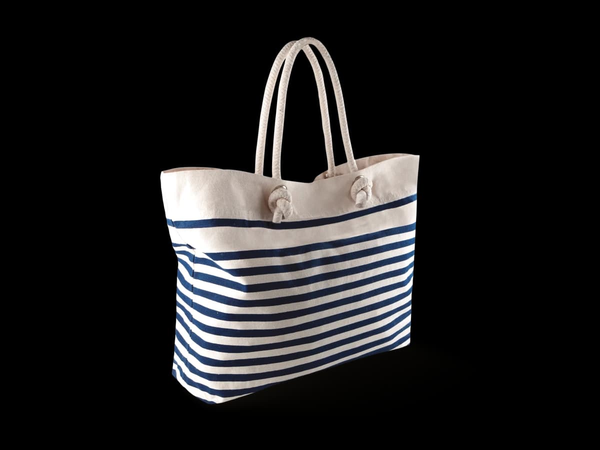 Sac de plage — Natural / Navy — vue 1