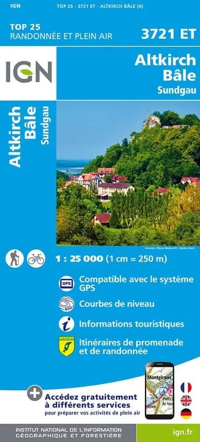 Carte IGN Altkrich 3721ET série Top 25 — recto