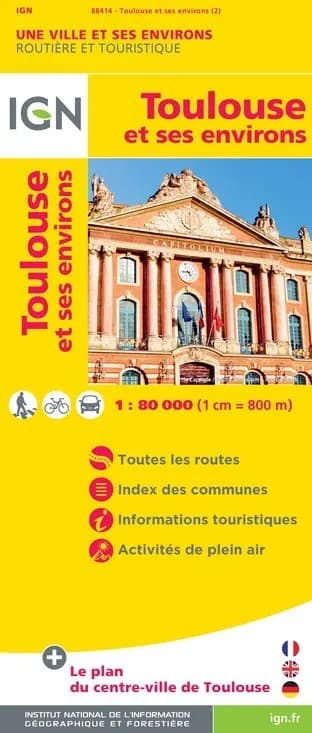 Carte IGN 88414 - Toulouse et ses environs — recto