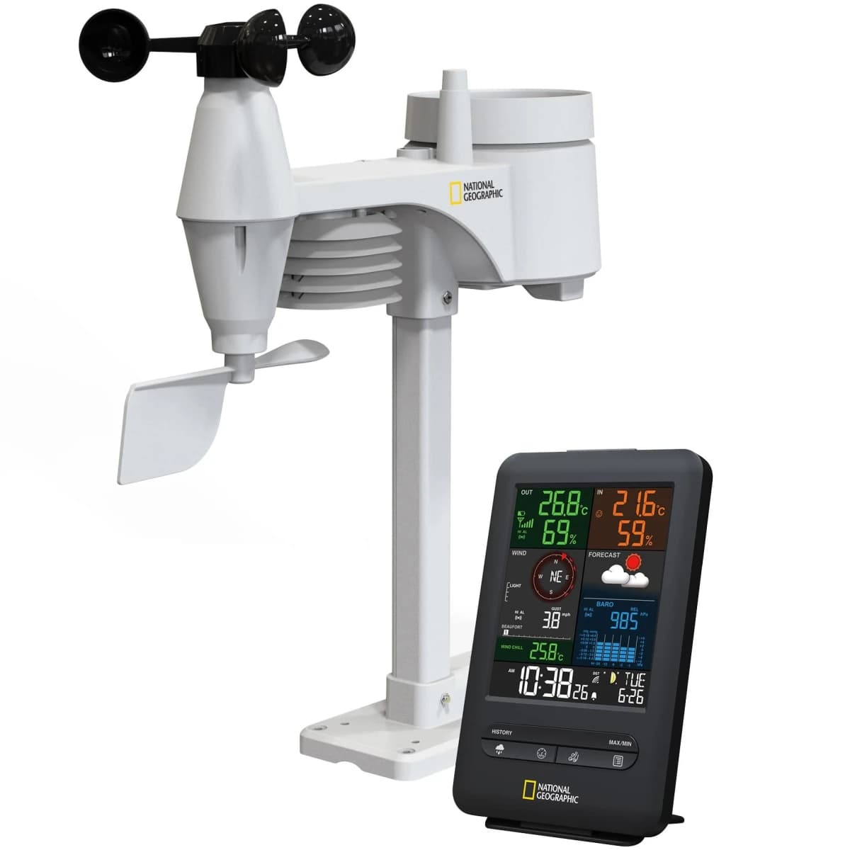 Centrale météo BRESSER avec instruments extérieurs — recto