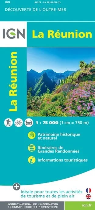 Carte IGN 84974 - La Reunion — recto