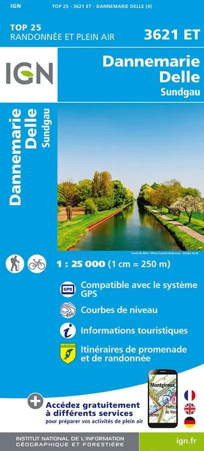Carte IGN altkirch annemarie delle sundgau 3621ET série Top 25 — recto