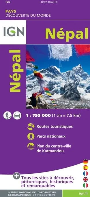 Carte IGN 85107 - Nepal — recto