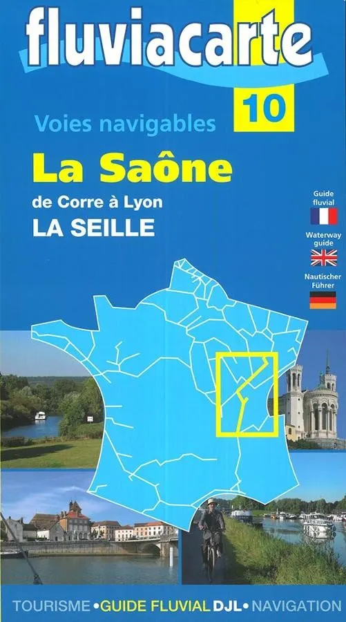 carte fluviacarte 10 - La Saône de Corre à Lyon — recto
