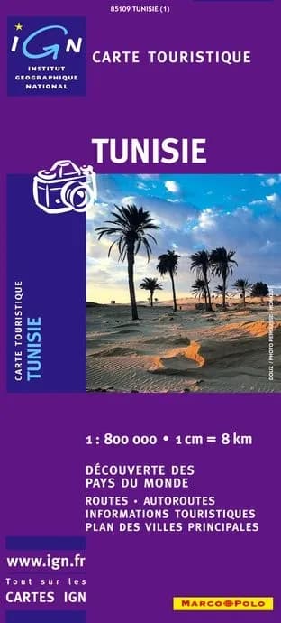 Carte IGN 85109 - Tunisie — recto