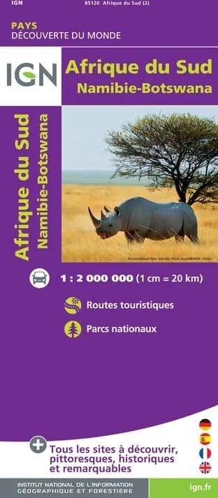 Carte IGN 85120 - Afrique Du Sud - Namibie Botswana — recto