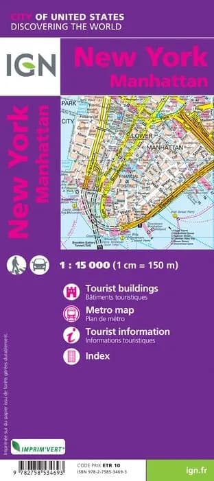 Carte IGN 85301 - New York - Manhattan — recto