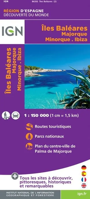 Carte IGN 86202 - Iles Baleares - Majorque Minorque Ibiza — recto