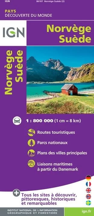 Carte IGN 86107 - Norvege Suede — recto