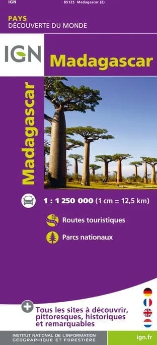 Carte IGN 85125 - Madagascar — recto