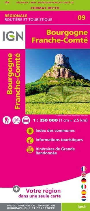 Carte IGN NR09 - Nr09 Bourgogne Franche-Comté — recto