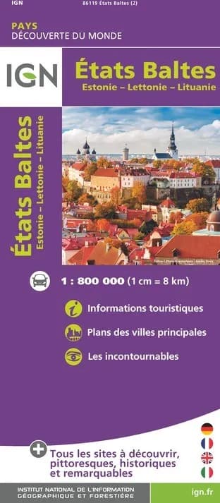 Carte IGN 86119 - Etats-Baltes — recto