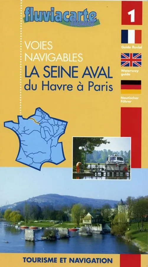 carte fluviacarte 1 - La seine Aval du Havre à Paris — recto