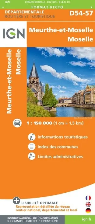 Carte routière IGN D721339 - Meurthe-Et-Moselle Moselle — recto