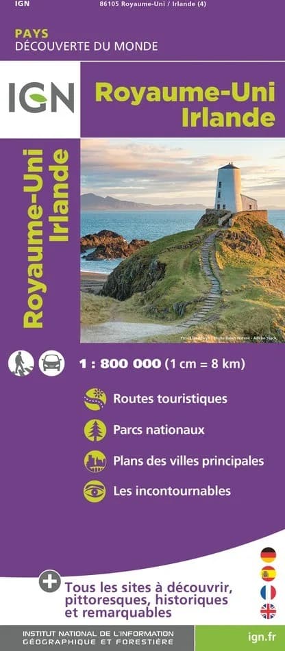 Carte IGN 86105 - Royaume Uni Irlande — recto