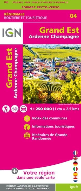 Carte IGN NR04 - Nr04 Grand Est Ardenne Champagne - Recto/Verso — recto