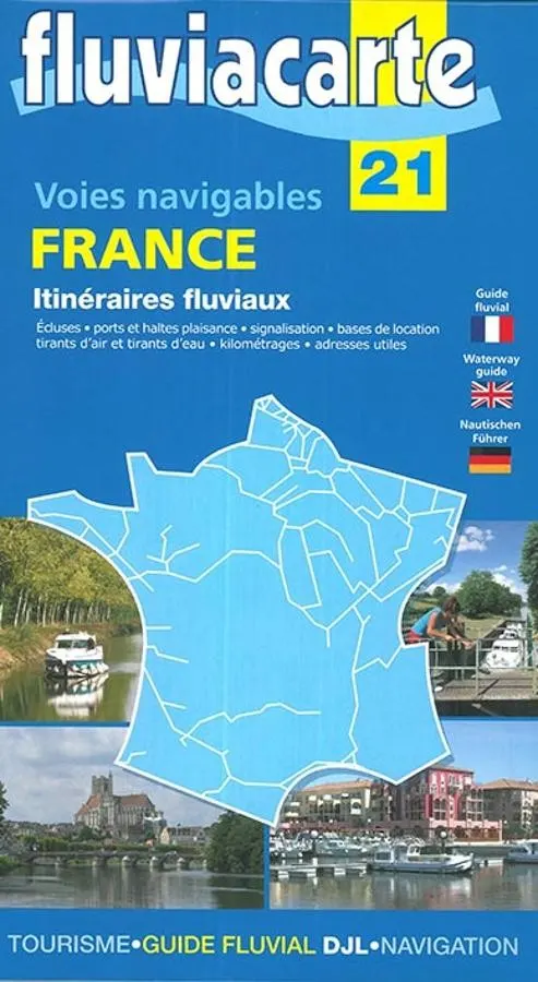 carte fluviacarte 21 - Itinéraires fluviaux France — recto