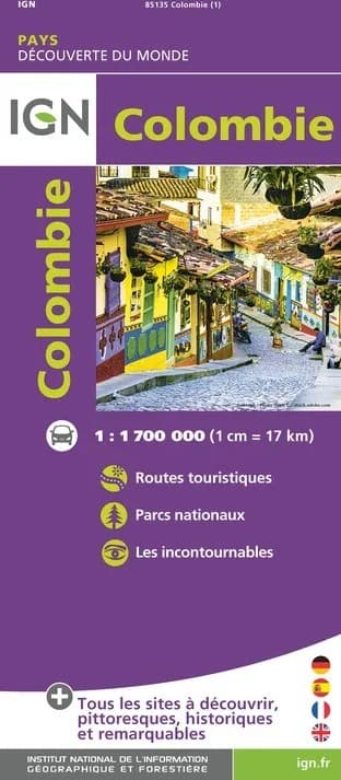 Carte IGN 85135 - Colombie — recto
