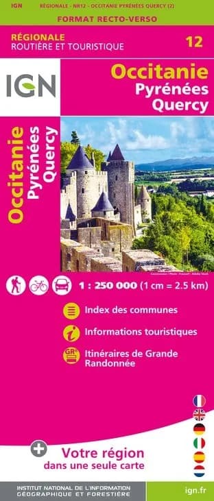 Carte IGN NR12 - Nr12 Occitanie Pyrénées Quercy - Recto/Verso — recto