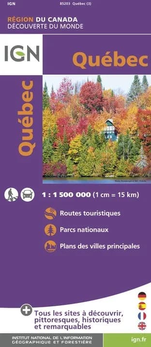 Carte IGN 85203 - Québec — recto