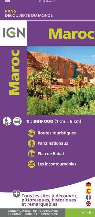 Carte IGN 85108 - Maroc — recto