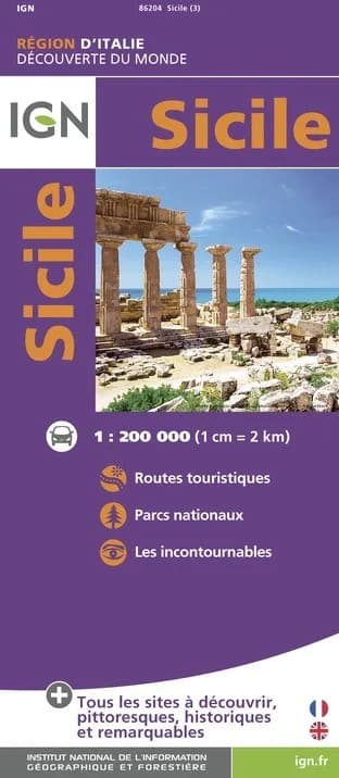 Carte IGN 86204 - Sicile — recto