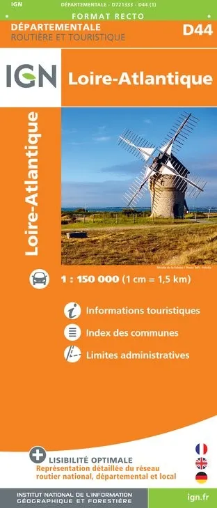 Carte routière IGN D721333 - D44 Loire-Atlantique — recto