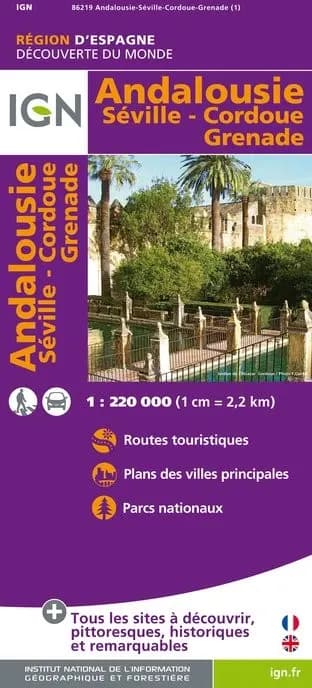 Carte IGN 86219 - Andalousie Seville - Cordoue Grenade — recto