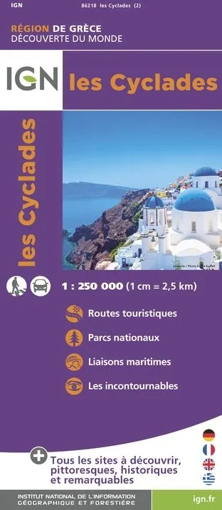 Carte IGN 86218 - Les Cyclades — recto