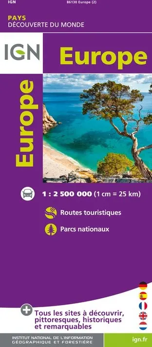Carte IGN 86130 - Europe — recto