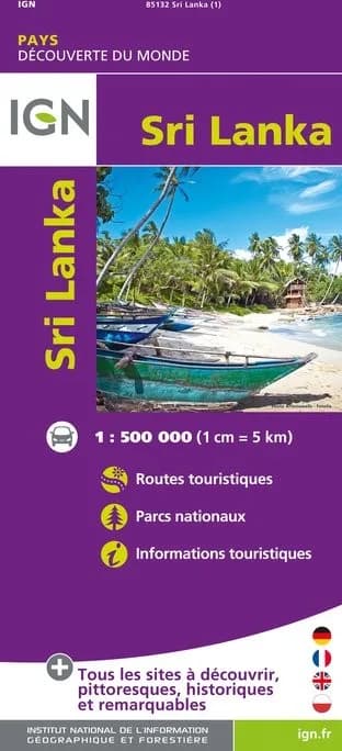 Carte IGN 85132 - Sri-Lanka — recto