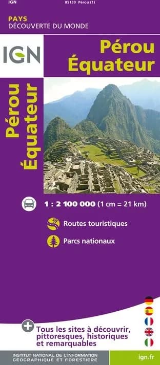 Carte IGN 85130 - Perou Equateur — recto