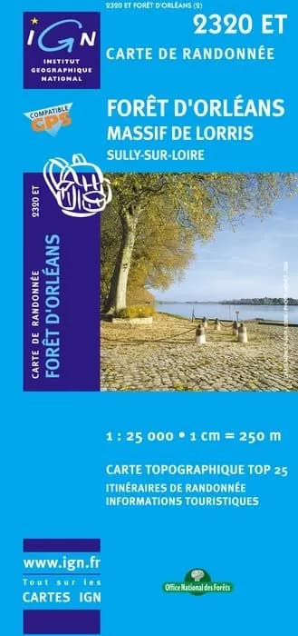Carte IGN forets Orleans 2320ET série Top 25 — recto