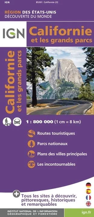 Carte IGN 85201 - Californie - Et Les Grands Parcs — recto