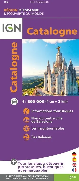 Carte IGN 86221 - Catalogne — recto