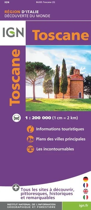 Carte IGN 86205 - Toscane — recto