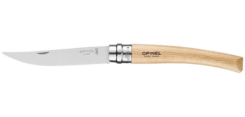 Opinel 10 pliant lame éffilée en inox et manche en hêtre — vue 1