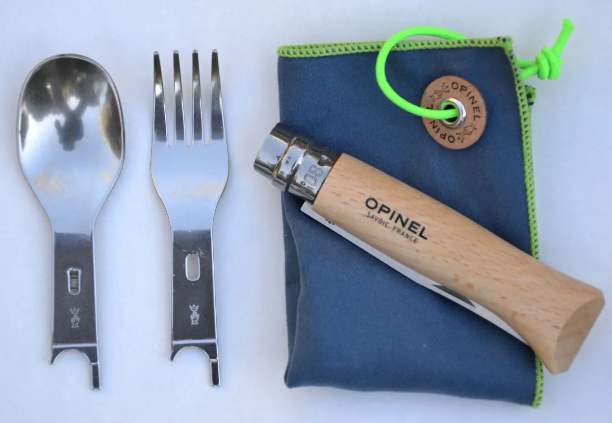 Opinel picnic plus - Couteau n°8 avec fourchette et cuillère — vue 1
