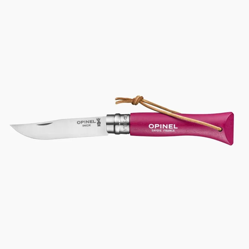 Opinel n°6 baroudeur - Framboise - couteau de poche Français — vue 1