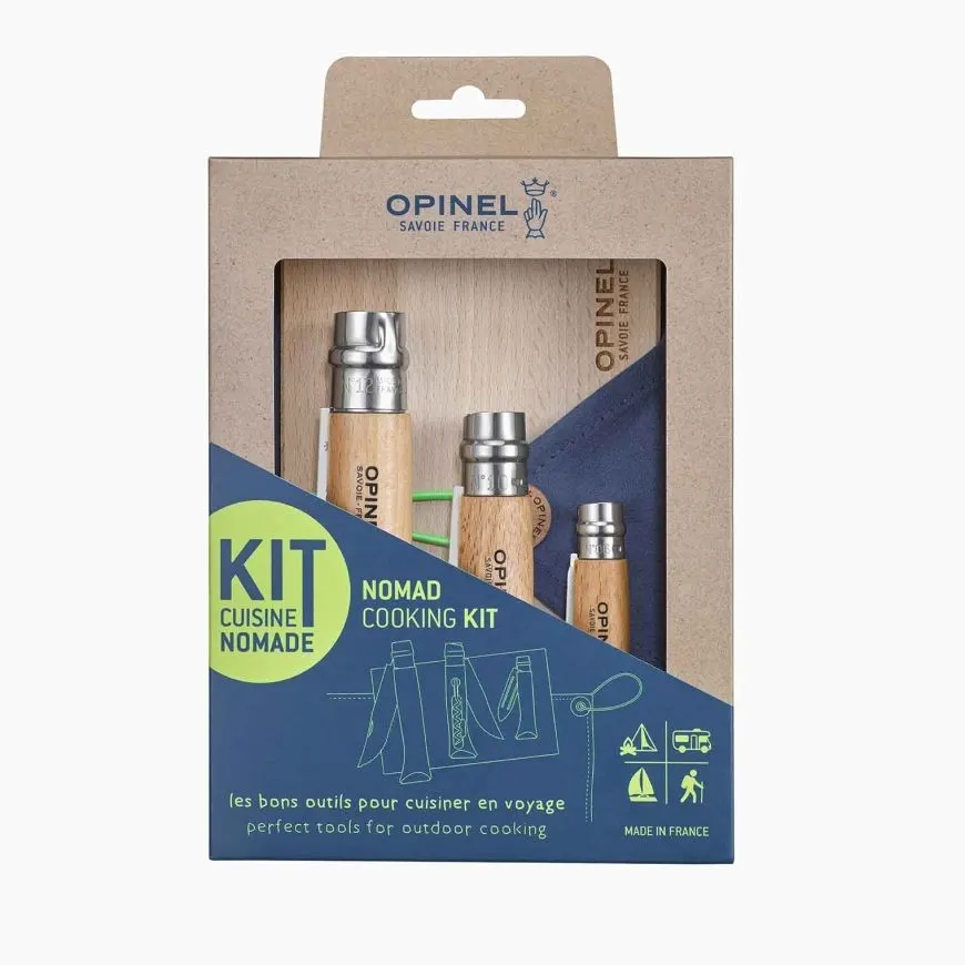 Kit de pique-nique avec 3 couteaux et planche à découper - Opinel — vue 1