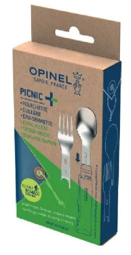 Picnic plus Opinel - Set de cuillère et fourchette amovible — vue 1