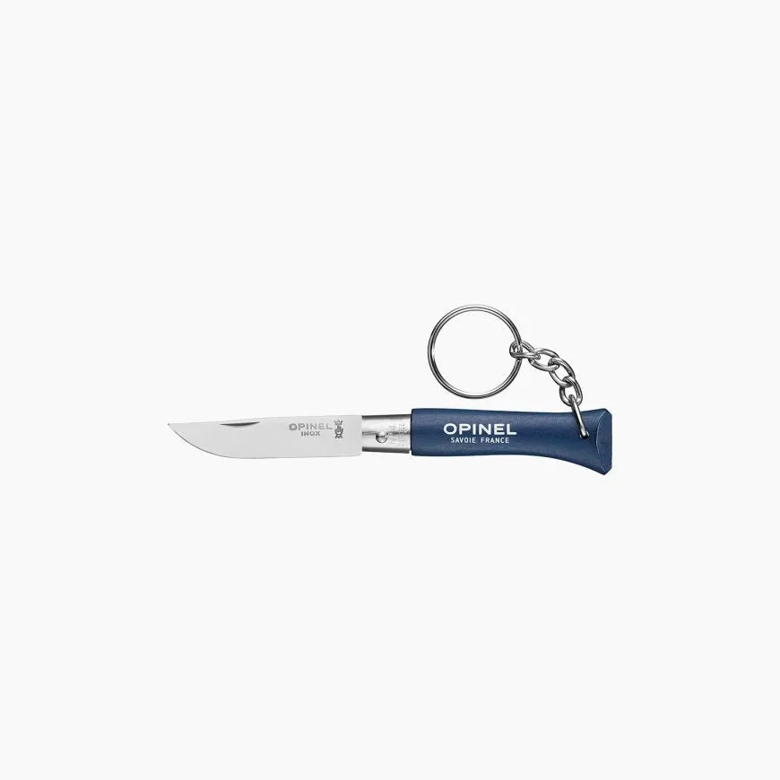 Porte-clés Opinel n°4 bleu foncé avec lame en inox — vue 1