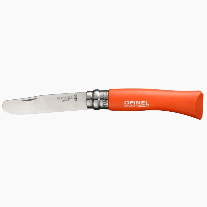 Opinel n°7 enfant - Lame à bout rond - Mandarine — vue 1