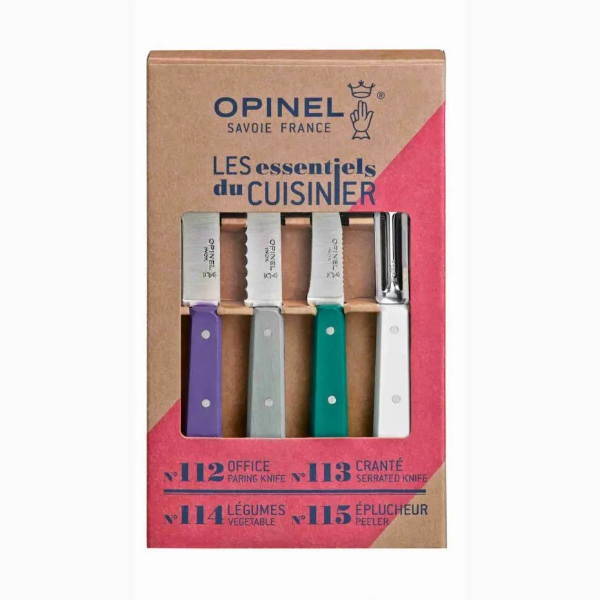 4 couteaux de cuisine - Coffret Opinel Art déco — vue 1