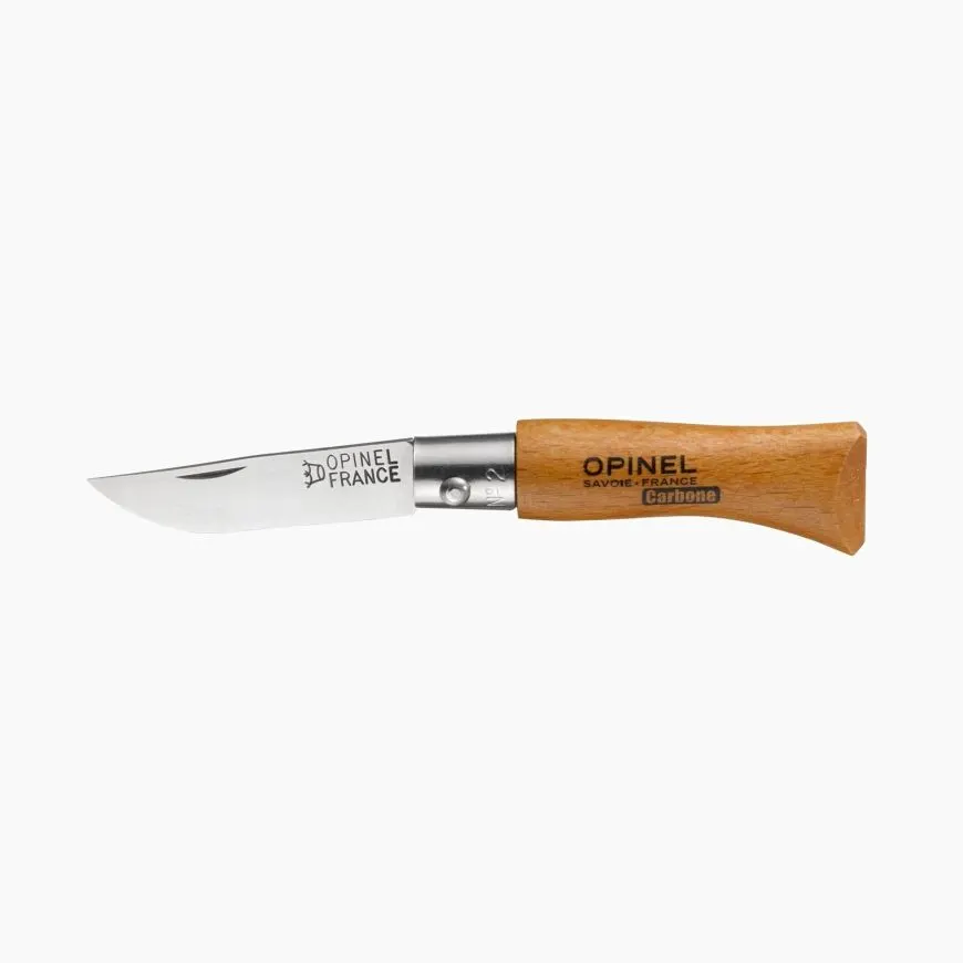 Couteau Opinel n°2 lame en carbone et manche en hêtre — vue 1
