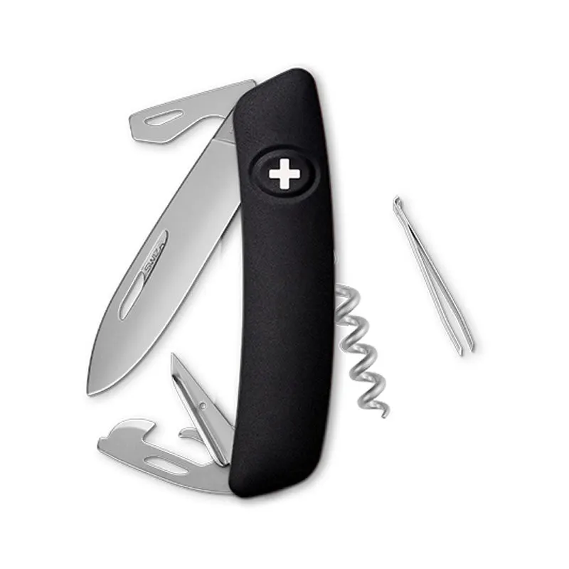 Swiza couteau suisse avec 11 fonctions - D03 Noir Matte — vue 1
