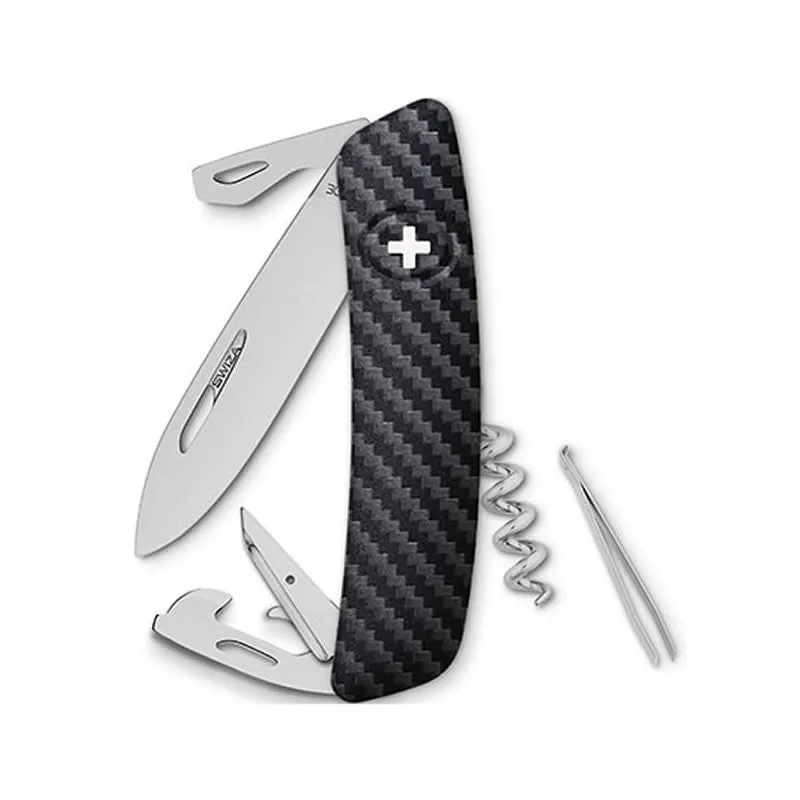 Swiza couteau suisse 11 fonctions D03 - impression carbone — vue 1