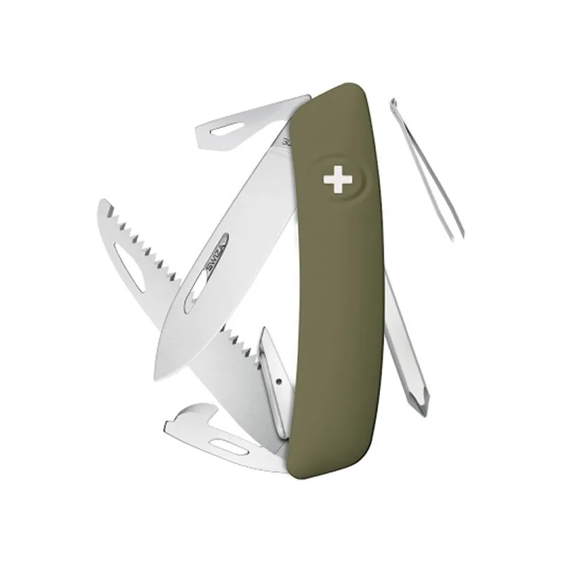 Swiza couteau suisse avec 12 fonctions - D06 Olive — vue 1