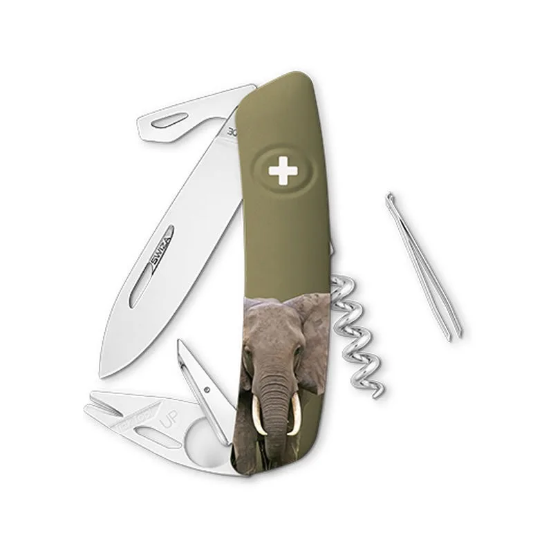 Swiza couteau suisse 11 fonctions et tire-tique TT03 - Elephant — vue 1